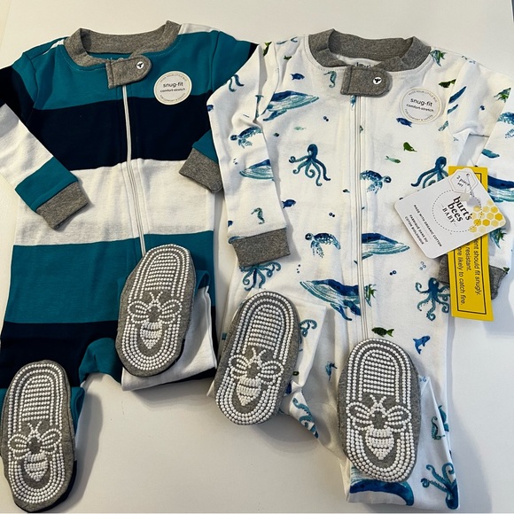 Burt's Bees Baby One Pieces Nwt Burts Bees Baby Whale Of A Tale